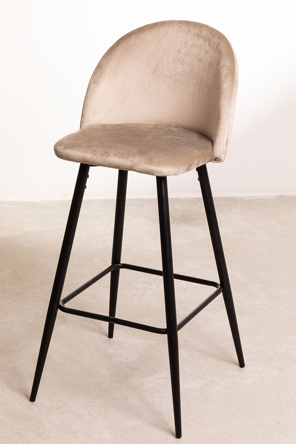 Banco Alto em Veludo (77cm) Kana, imagem de galeria 1