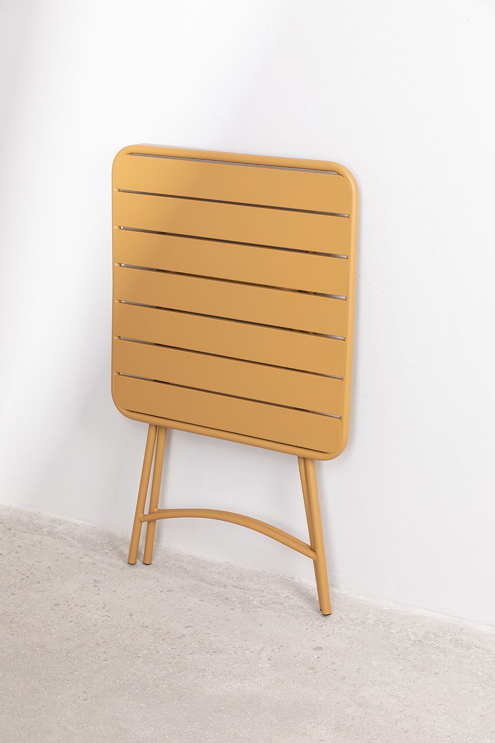 Mesa de jardim quadrada 60x60 cm dobrável em aço Janti, imagem de galeria 5