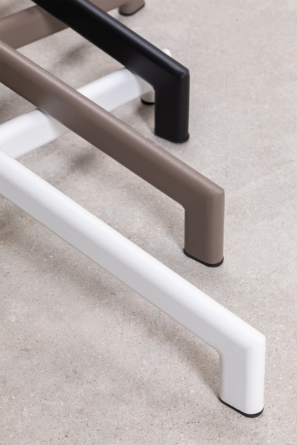 Mesa de bar quadrada Dely 60x60 cm, dobrável e conversível em 2 alturas, feita de aço, imagem de galeria 8