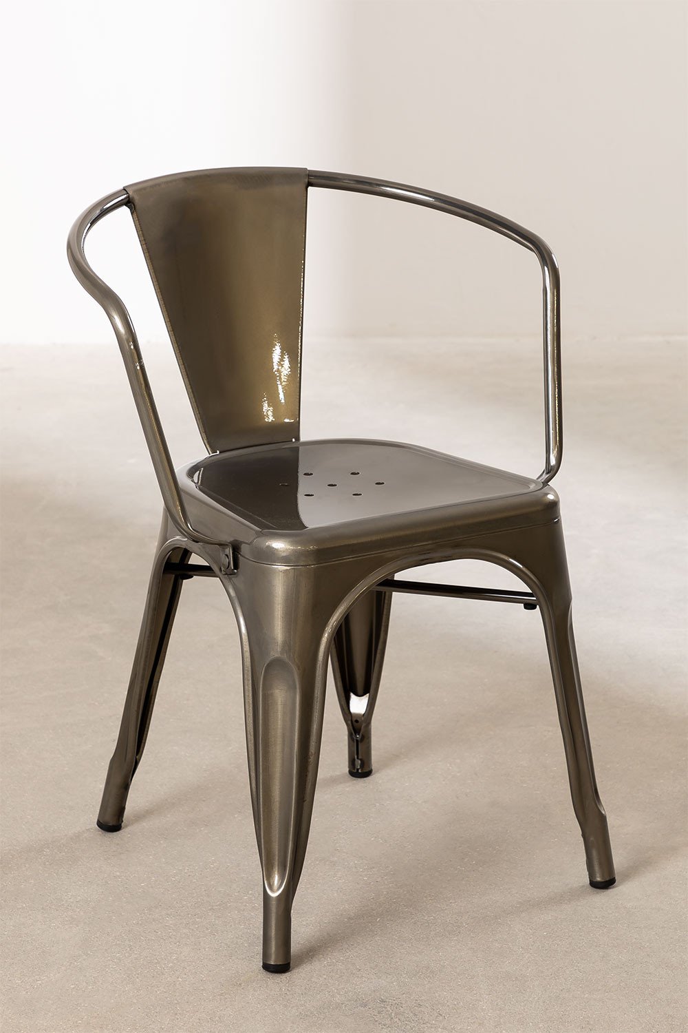 Cadeira com Braços Empilhável Lix Escovada, imagem de galeria 1
