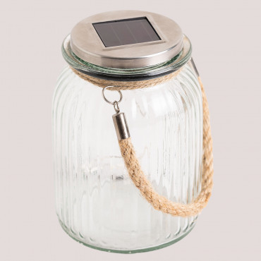 Solar Glass Jar With Led Garland Pol ↑16 Cm - Sklum