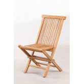 Foldable Set of 2 Teak Wood Garden Chairs & a Rectangular Table Pira, thumbnail image 3