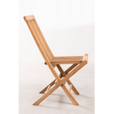 Foldable Set of 2 Teak Wood Garden Chairs & a Rectangular Table Pira, thumbnail image 4