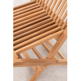 Foldable Set of 2 Teak Wood Garden Chairs & a Rectangular Table Pira, thumbnail image 6