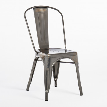 Brushed Stackable Dining Chair Lix Steel - Sklum