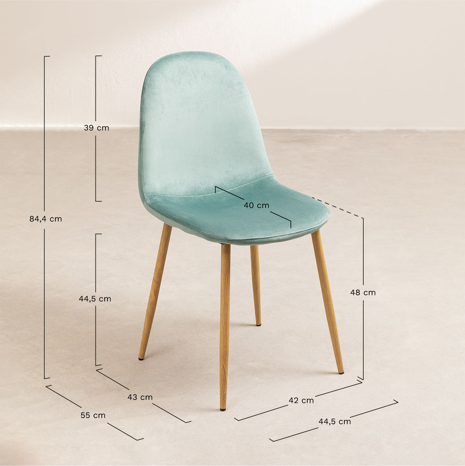PACK of 2 Glamm Velvet Chair - SKLUM
