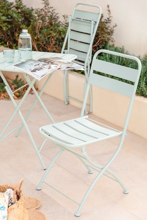 Folding garden chair in steel Janti - Iceberg