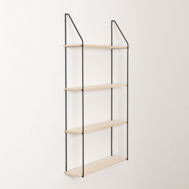 Wood & Steel Wall Shelf Arison 4 Shelves Shelf - Sklum
