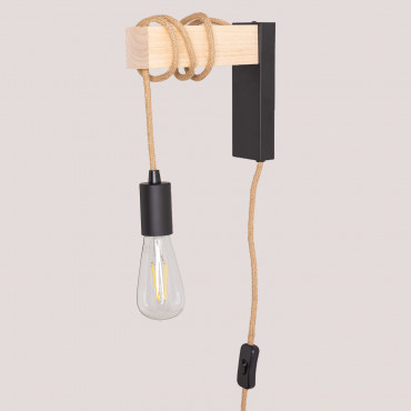 Natural Wall Lamp Tina Black&natural - Sklum