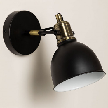 Louise Metal Wall Lamp Black - Sklum