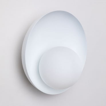 Guatte Glass And Steel Wall Sconce White - Sklum