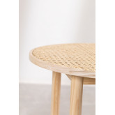 Rattan & Wood Round Side Table Riolut, thumbnail image 3