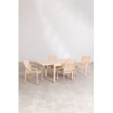 Set of 4 Eika Outdoor Chairs &  Extendable Outdoor Table (90cm -180cm) Starmi, thumbnail image 3