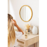 Round Wall Mirror in Metal Ferne, thumbnail image 1