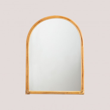 Rattan Wall Mirror Jasal Natural - Sklum