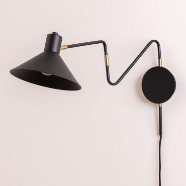 Directional Wall Lamp In Iron Lizz Black - Sklum