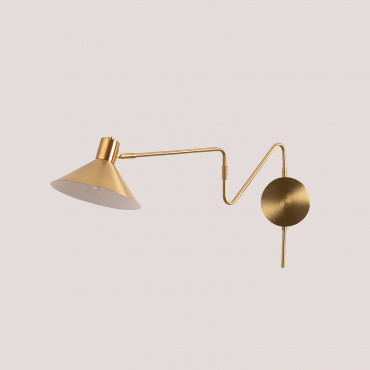 Lizz Metallic Wall Light Yellow Gold - Sklum