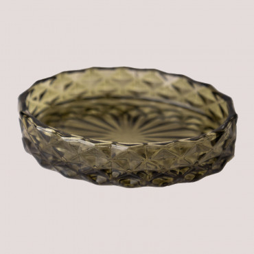 Ovie Glass Soap Dish Olive Green - Sklum