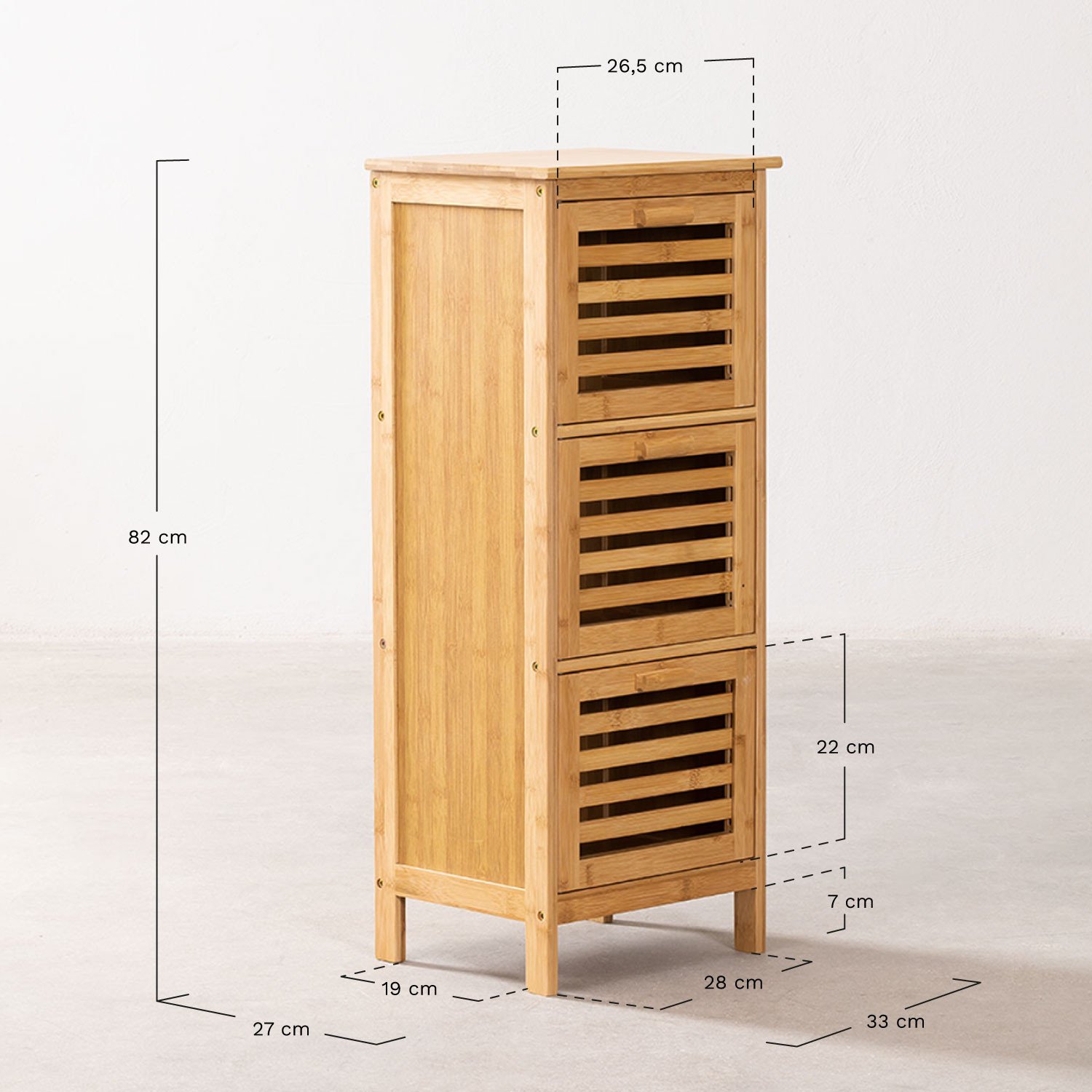 Bamboo Cabinet Bernadette, MEASURES