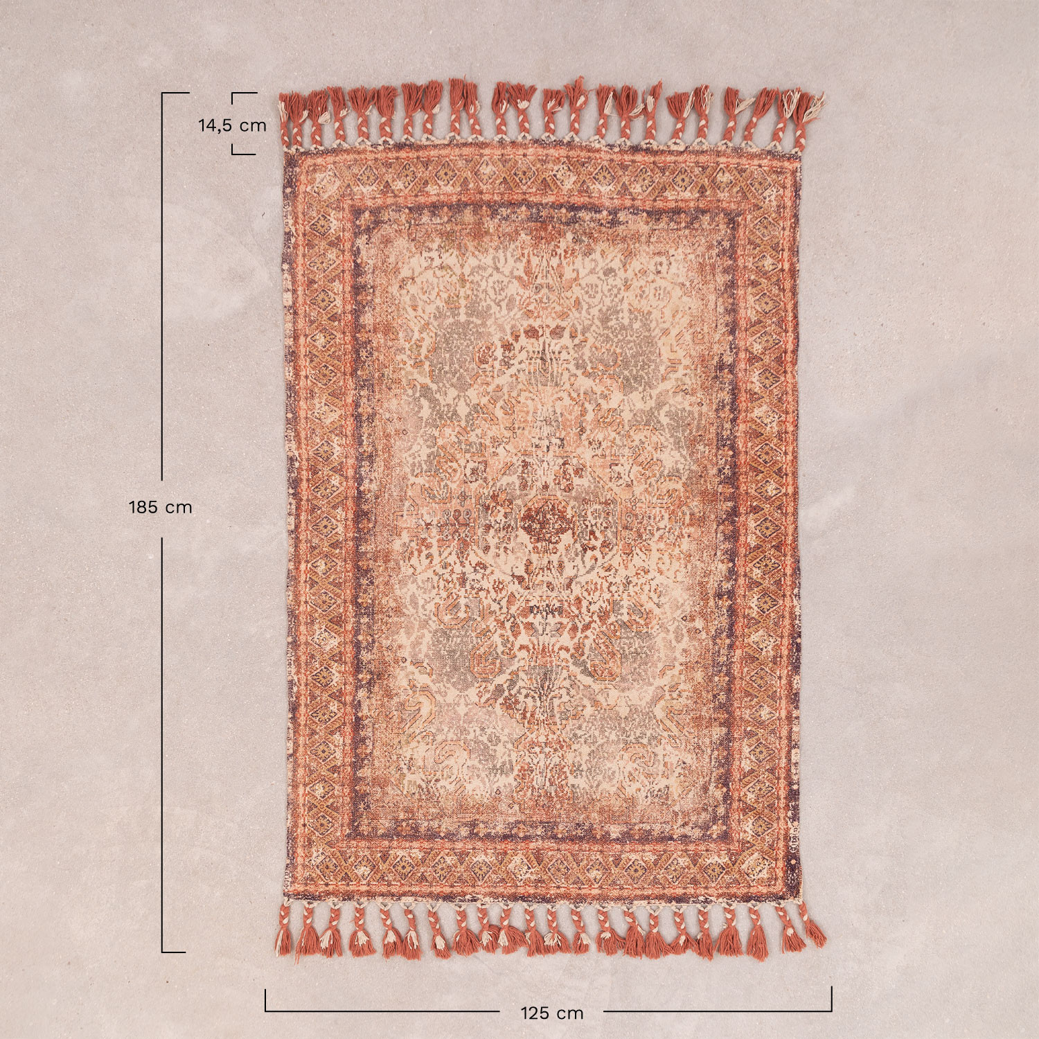 Cotton Chenille Rug 185x125 Cm Eva Sklum