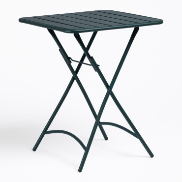 Square Steel Folding Table (60x60 Cm) Janti Jungle Green - Sklum
