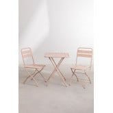 Folding Table Set (60X60 cm) & 2 Folding Chairs Janti , thumbnail image 1