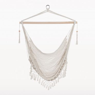 Thana Bamboo Hanging Chair Off-white - Sklum
