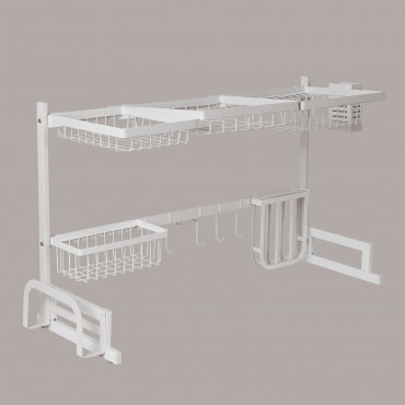 Extendable Plate Rack For Sink Andrei White - Sklum