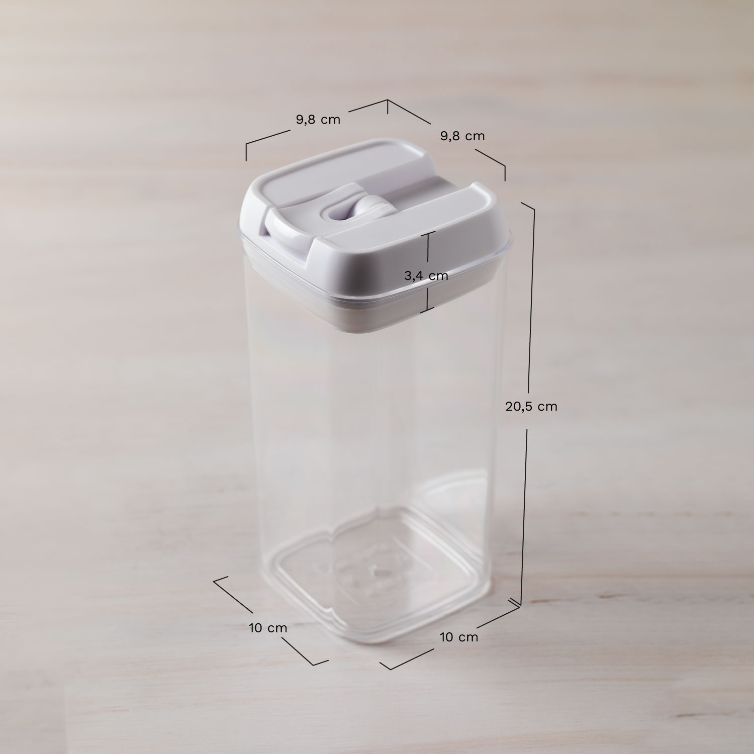 Kitchen Jars Janos Set of 7, MEASURES