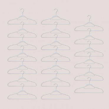Pack Of 20 Palou Velvet Hangers Beige Nature - Sklum