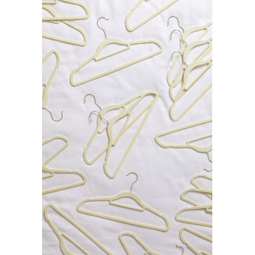 Set Of 20 Clothes Hangers Palou Gold Yellow Lemon - Sklum