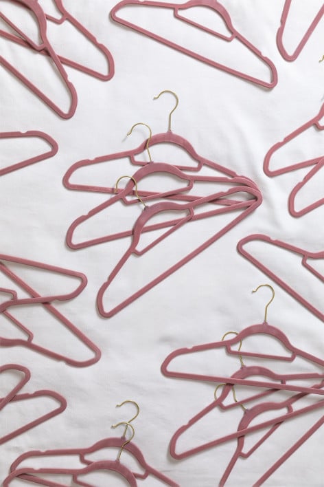 Set of 20 Clothes Hangers Palou Gold