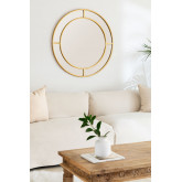 Round Wall Mirror in Metal Inys, thumbnail image 1