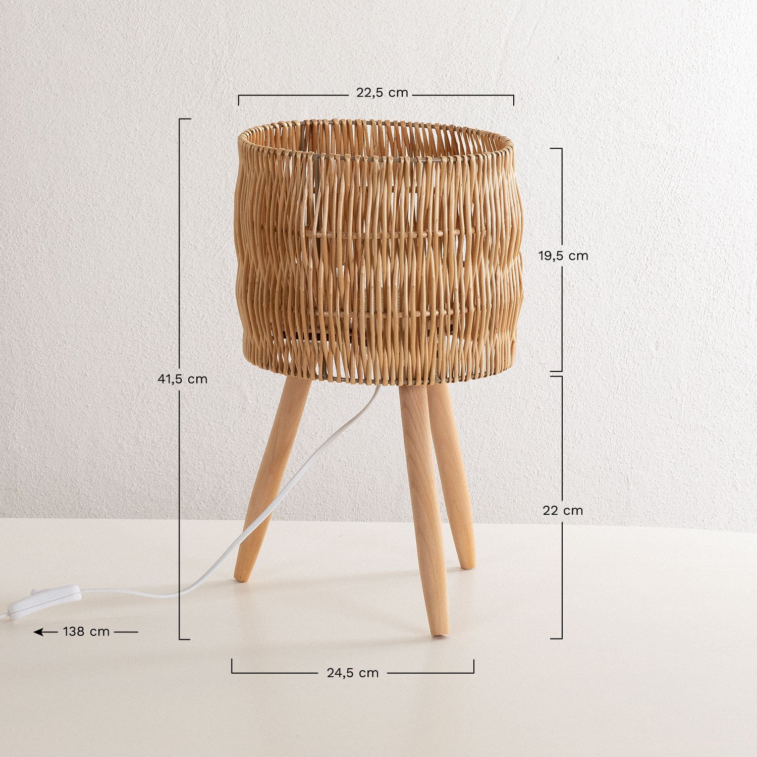 Wicker Table Lamp Mylton SKLUM