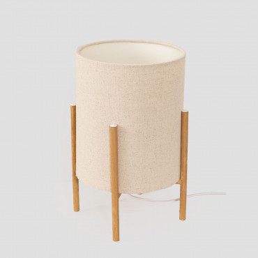 Table Lamp Saek Beige Cream - Sklum