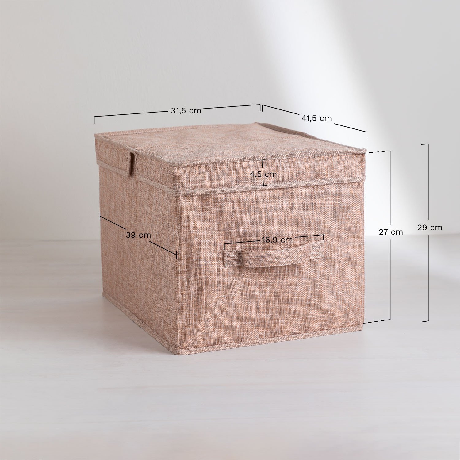 Tarinna organizer box with lid, MEASURES