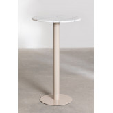 Round Marble Bar Table Chack Colors , thumbnail image 2