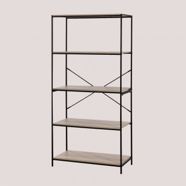 Wood & Metal Shelves Baxter Black&natural - Sklum