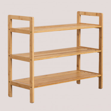 Bamboo Wood Shoe Rack Bardott 3 Shelves - Sklum