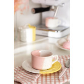 Set of 6 Coffee Cups and Saucers Tracya , thumbnail image 1