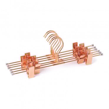Set Of 6 Metallic Clip Hangers Gärde Golden Rose - Sklum