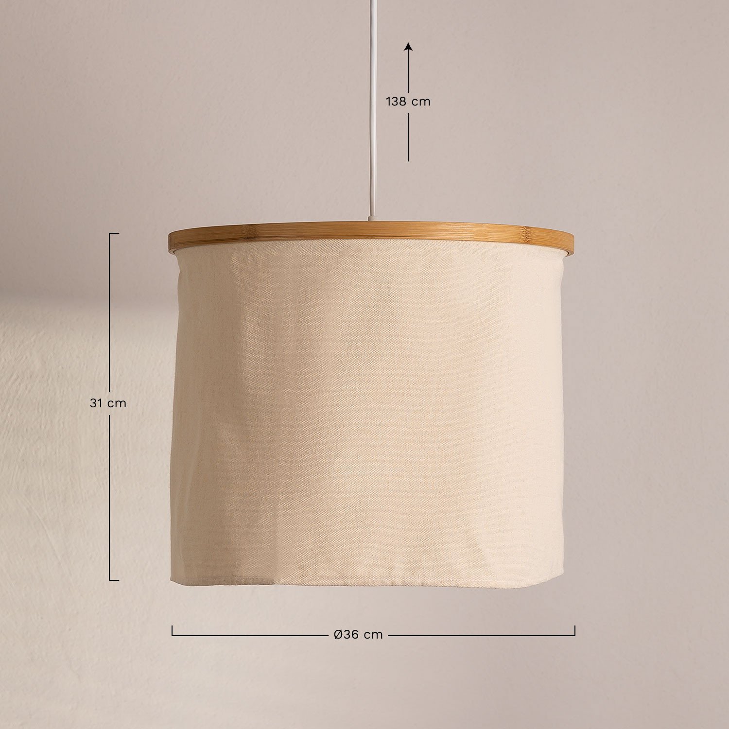 Cotton Ceiling Lamp Namyt , MEASURES