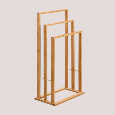 Bamboo Floor Towel Rack Heyki Bamboo - Sklum