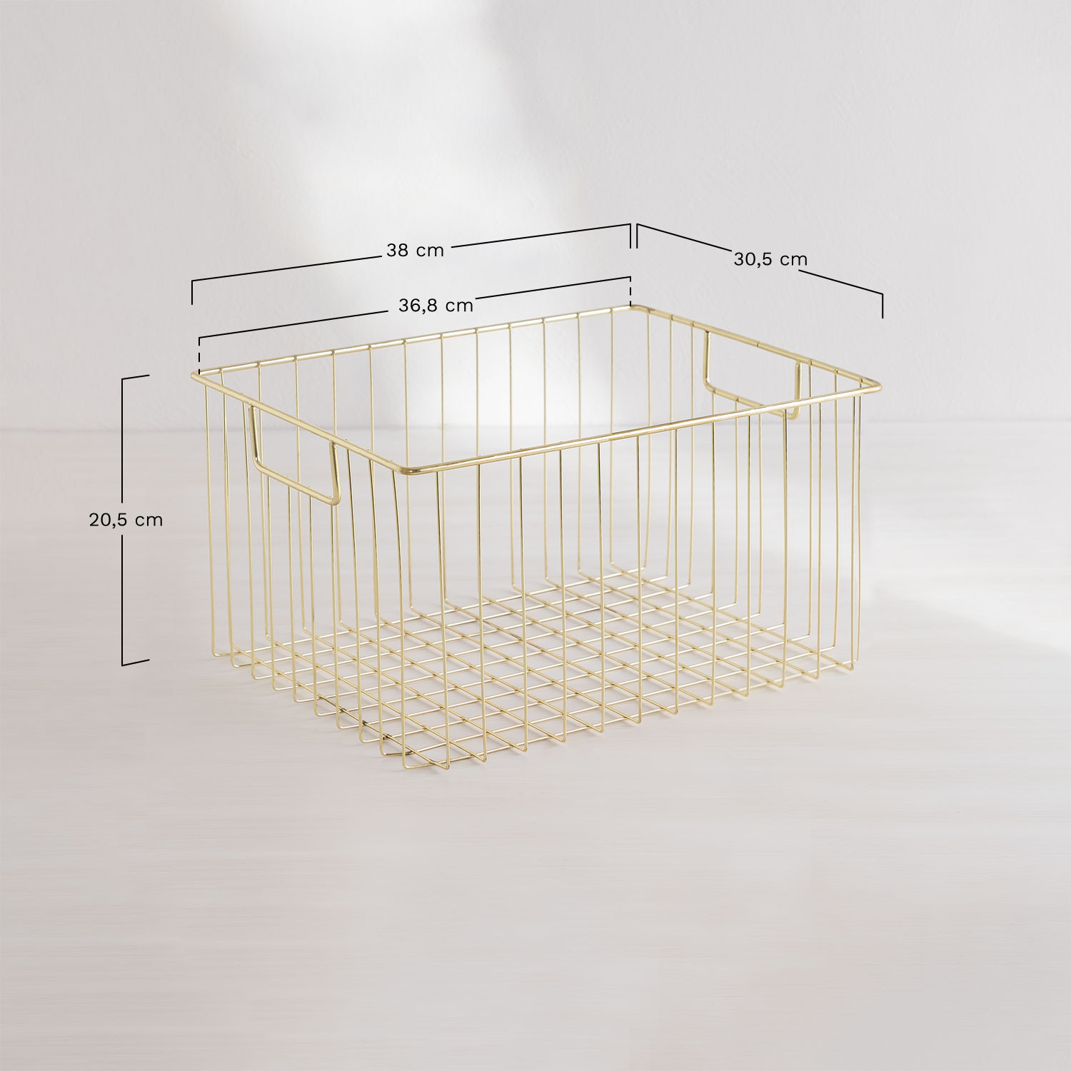 Set of 3 Storage Baskets Heynner , MEASURES