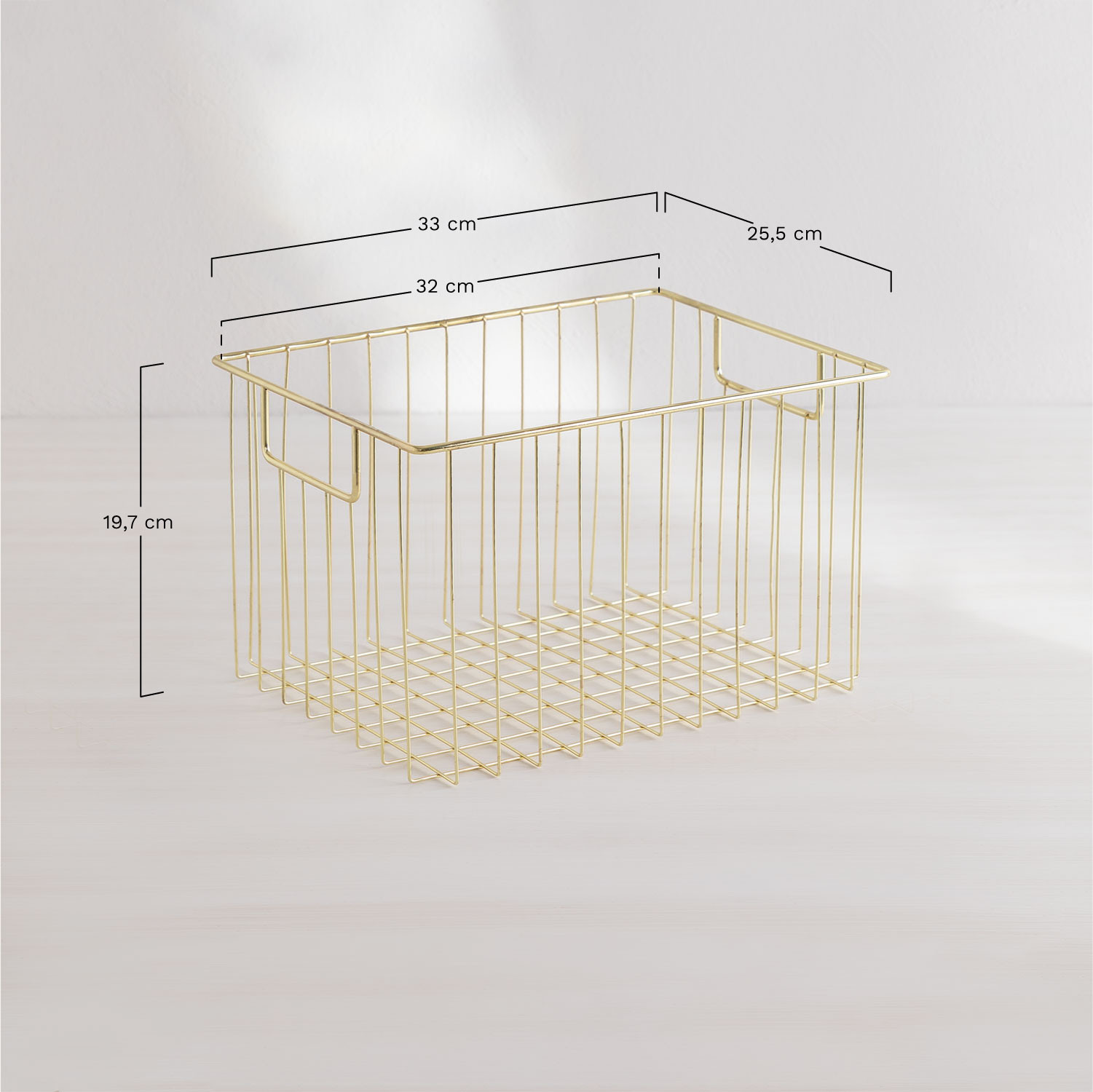 Set of 3 Storage Baskets Heynner , MEASURES