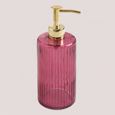 Glass Soap Dispenser Jucar Pink - Sklum