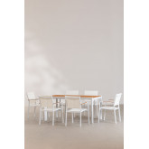 Rectangular Table Set (160x90 cm) and 6 Archer Garden Chairs, thumbnail image 2