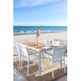 Rectangular Table Set (160x90 cm) and 6 Archer Garden Chairs, thumbnail image 1
