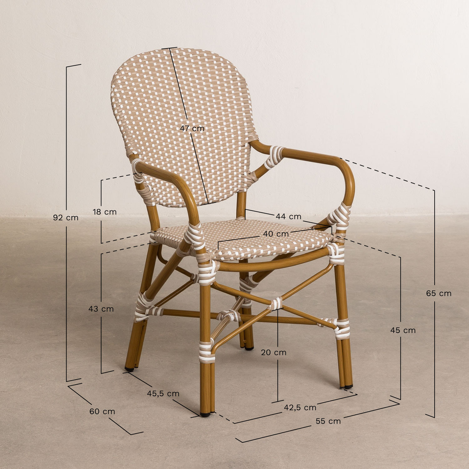 Synthetic Wicker Garden Chair Alisa SKLUM