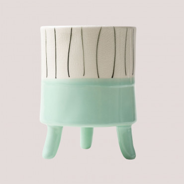 Ceramic Planter Odona Green Mint - Sklum